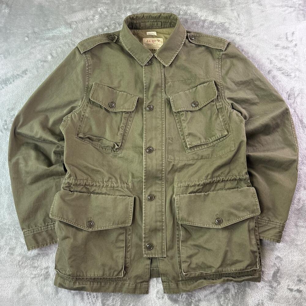 J. Crew Broken In Green Military Grunge Utility Field Chore Coat Men’s Size M